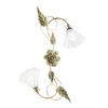 Lampada parete o soffitto 2 luci shabby campanule foglie verdi  45120