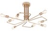 Immagine aggiuntiva di Plafoniera a soffitto aste piegate ampio 92cm 8 luci ottone invecchiato TRIUM