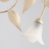 Immagine aggiuntiva di Plafoniera 5 braccetti decoro avorio e oro con foglie  42400