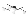 Immagine aggiuntiva di Plafoniera 5 luci G9 larga 106 cm con globi opalini e design bacchette ATLAS 