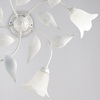 Ulteriore dettaglio di Plafoniera classica moderna decoro bianco e argento 5 luci  42401
