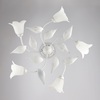Plafoniera ramificata classica moderna decoro bianco e argento 5 luci 42401 LUCI E COLORI
