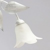 Immagine aggiuntiva di Plafoniera bianca argento 3 braccetti foglie bianco e argento  42399