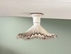 Plafoniera 40cm in ceramica decoro marrone effetto drappo pliss&egrave;  45280