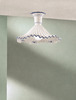 Plafoniera ceramica blu 30cm per ingresso, corridoio e cucina piccola  45271