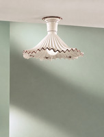 Piatto di ceramica 30cm a plafoniera marrone per corridoio rustico  45272