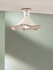 Piatto di ceramica 30cm a plafoniera marrone per corridoio rustico  45272