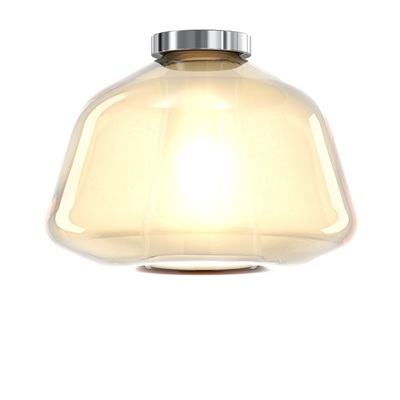 Plafoniera decorativa in vetro soffiato ambra piccola 25cm 1176CR/PL1-ALPHA-AM TOP LIGHT