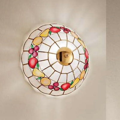 Plafoniera decoro frutta diffusore in madreperla 30cm 41323 PERENZ
