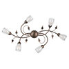 Plafoniera nero rame braccia lunghe 6 luci classica ovale 43227 LILIANA LUCI CLASSICHE