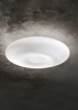 Plafioniera rotonda particolare motivo design concavo vetro bianco 50cm 3xE27 GLORY PL3 D50 IDEAL LU - foto 4
