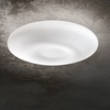 Plafioniera rotonda particolare motivo design concavo vetro bianco 50cm 3xE27 GLORY PL3 D50 IDEAL LU