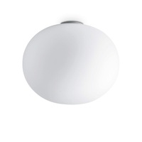 Plafoniera ovale in vetro bianco 40cm COTTON PL1 D40 IDEAL LUX