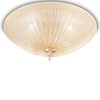 60cm 6xE27 Ambra - Plafoniera preziosa elegante chiusura goccia SHELL PL6 AMBRA IDEAL LUX