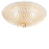 50cm 4xE27 Ambra - Plafoniera preziosa elegante chiusura goccia SHELL PL4 AMBRA IDEAL LUX