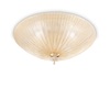 Plafoniera preziosa elegante chiusura pomello oro e goccia 40cm 3xE27 SHELL PL3 AMBRA IDEAL LUX
