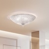 60cm 6xE27 Trasparente - Plafoniera sofisticata trasparente graniglia particolare argento e goccia S