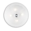 50cm 4xE27 Trasparente - Plafoniera sofisticata trasparente graniglia particolare argento e goccia S