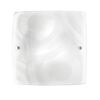 Plafoniera soffitto e parete quadrata curvata 40cm vetro graniglia 3xE27 42338 LUCI MODERNE