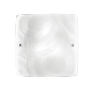 Plafoniera o applique in vetro cerchi e curve 30cm 2xE27 42337 LUCI MODERNE