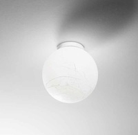 Plafoniera a globo in acrilico 30cm texture carta CARTA PL1 D30 IDEAL LUX