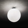Plafoniera a sfera globo palla in vetro bianco 30cm 1xE27  42774