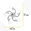 Plafoniera soffitto bronzo sfumato con 5 luci vetri tulipano 43650 ODINO LUCI CLASSICHE - foto 5