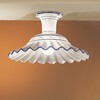 Plafoniera elegante in ceramica bianca e blu per casale di campagna  45525
