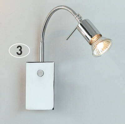 Faretto LED orientabile con braccetto cromato flessibile 5730-1WC GROSSETO CROMO PLATINLUX