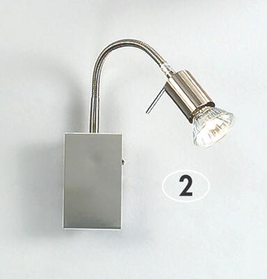 Faretto direzionabile con braccetto 5730-1W GROSSETO NICHEL PLATINLUX