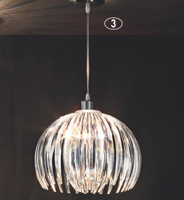 Lampadario con diffusore da 40cm in metacrilato trasparente 67040TR DELIA TR PLATINLUX