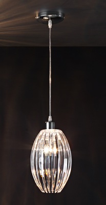 Lampadario moderno piccolo da 19cm in metacrilato trasparente 67019TR DELIA PLATINLUX