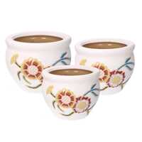 Fioriere fiori gialli in ceramica 40414 COLORI E LUCI