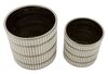 Particolare di Portavaso orchidee e piccoli vasi griglia argento set 2 pezzi  42942