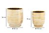 Porta vaso strie oro stondati set 2 misure orchidee e piccole piantine 42941 COLORI E LUCI - foto 6