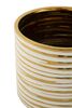 Particolare di Coppia di portavasi in ceramica con strie dorate 2 misure  42940