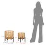 Set di 2 portavasi rotondi in rattan e metallo rialzati  41573 - foto 5