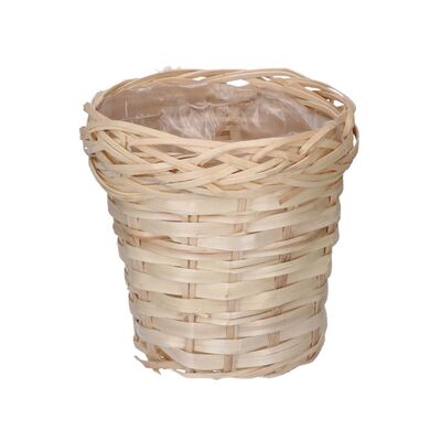 Set 30 portavasi in vimini rotondi diametro 14cm altezza 13cm 38682 COLORI E LUCI