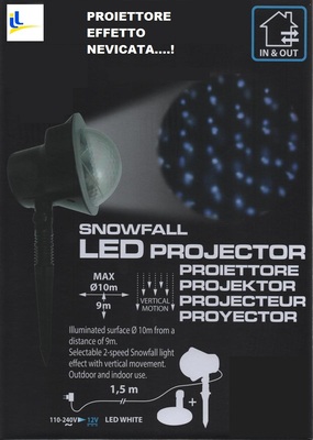 Proiettore LED nevicata verticale 42773 NATALE LUCI E COLORI
