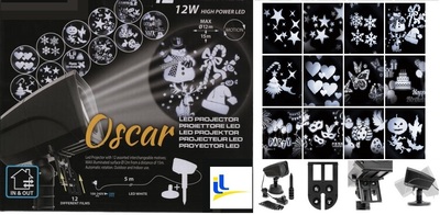 Proiettore OSCAR con 12 figure diverse 42759 NATALE LUCI E COLORI