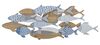 Immagine aggiuntiva di Quadro in metallo e legno pesci azzurri 91x33,5  41494