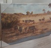 Particolare di Coppia quadri animali savana 90x60cm zebre ed elefanti  39404