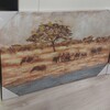 Altra foto Coppia quadri animali savana 90x60cm zebre ed elefanti