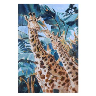 Quadro dipinto con giraffe 60x90cm  38384