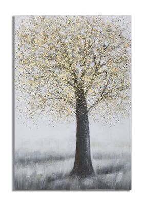 Quadro 80x120 albero sprazzi e toni grigi  40962