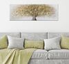 Quadro albero grande orizzontale lungo con sprazzi dorati 180x60  40961 - foto 6