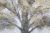 Particolare di Quadro 140x70 albero grande tonalit&agrave; oro grigio tortora  40964