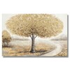 Quadro A sfondo natura - quadro materico lungo orizzontale albero toni grigi 120x80  45645