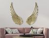 Quadro in metallo ali piumate dorate 120x130  42209 - foto 4