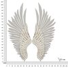 Quadro pannello ali in ferro e legno grigio bianco e oro 87,6x104  42208 - foto 5
